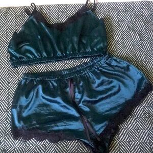 Blue and black Two piece pajamas